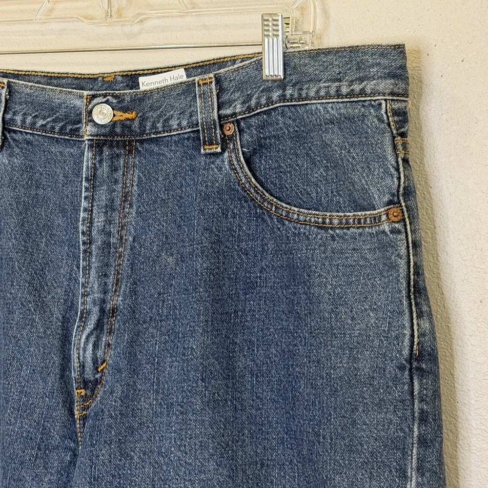 Levi's 550 Jean Shorts‎ Mens Size 40 Medium Wash Denim Relaxed Fit Red Tab